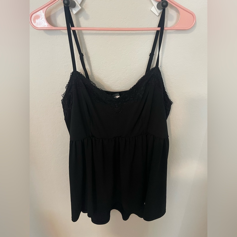 Torrid Black Lace Detail Top